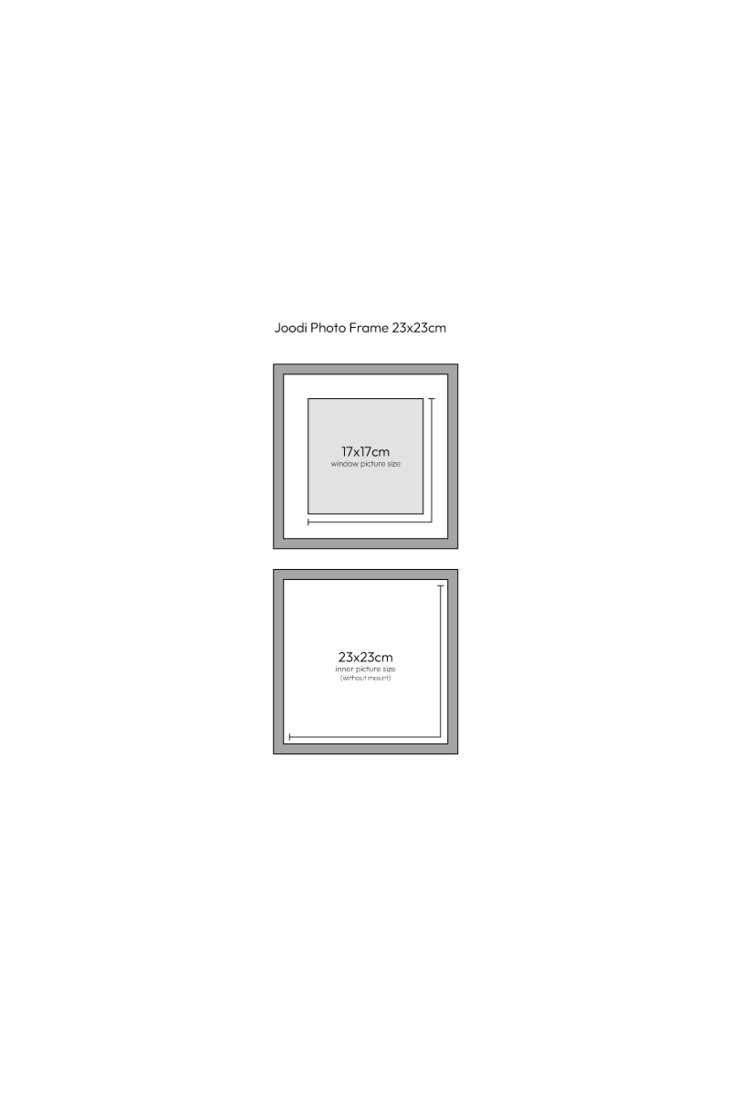 Joodi Black Photo Frame 23x23cm / Window 17x17cm