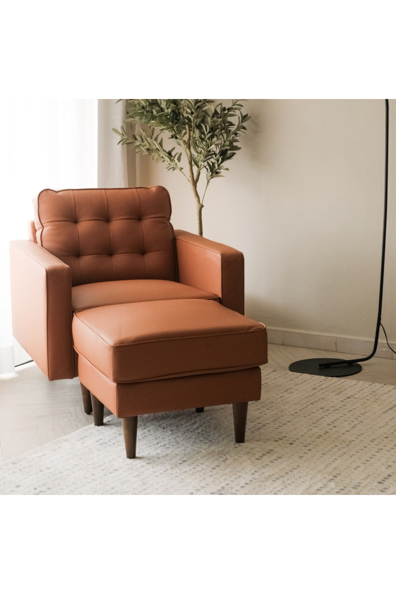 Jane Persimmon Mid-Century 1 Seater Sofa