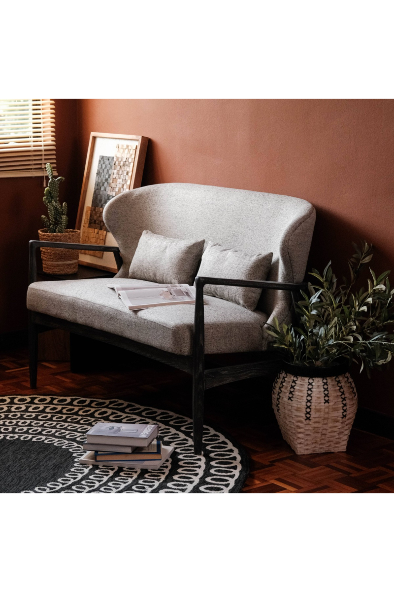 Paloma Retro Grey Wide Accent Chair