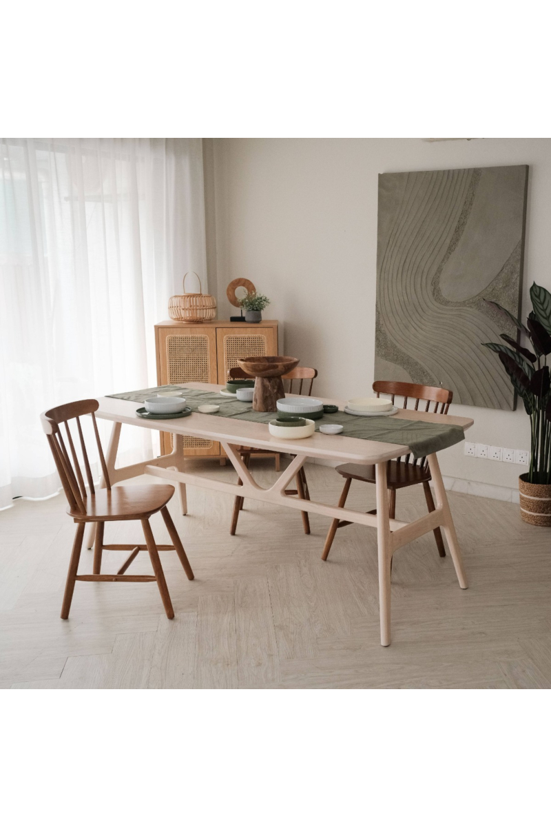 Freda Washed Oak Dining Table 180cm