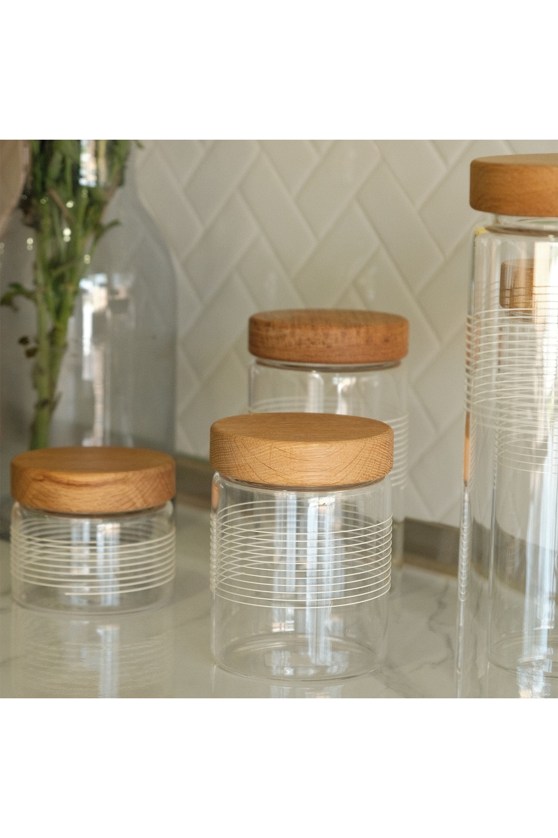 Bennett Storage Jar with Oak Lid - M