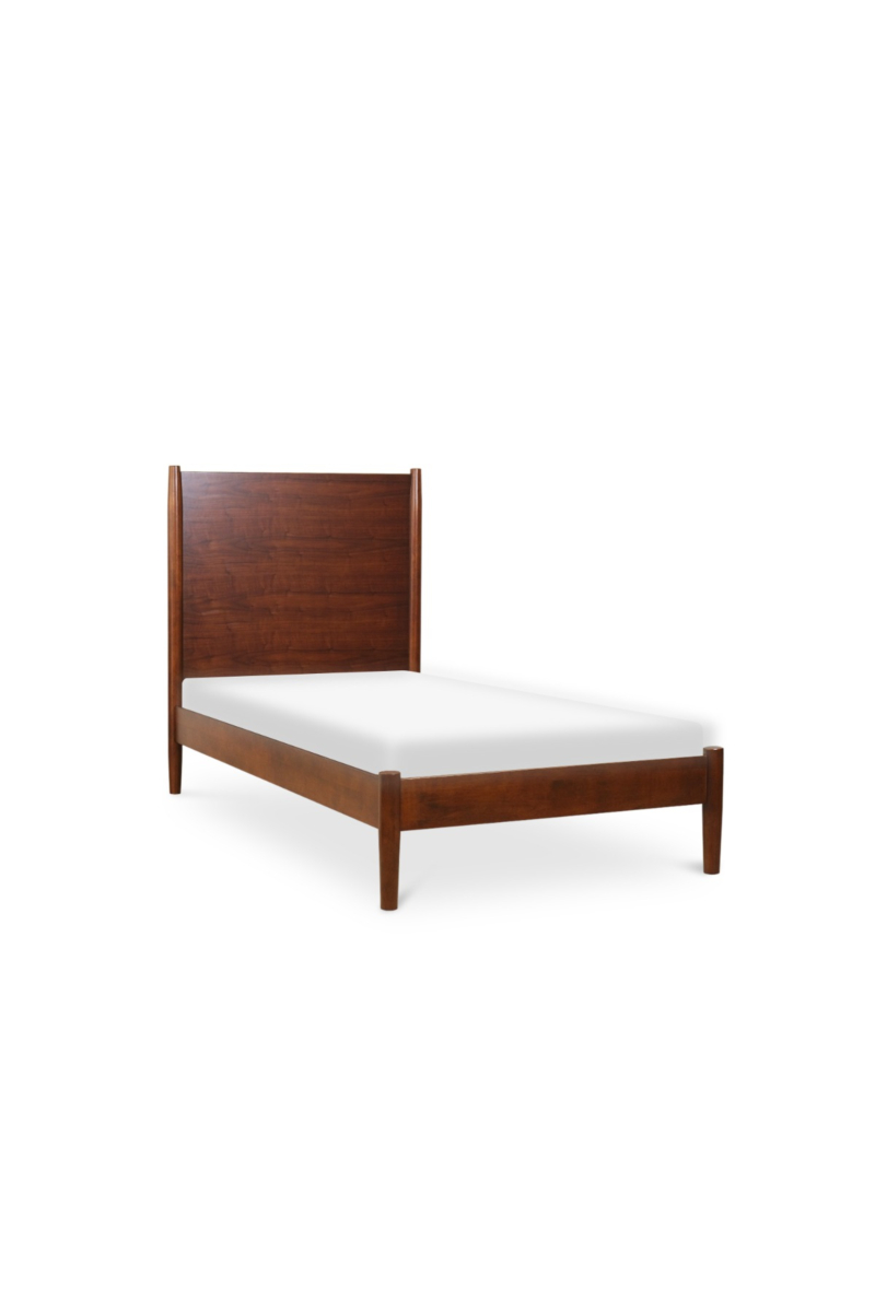 Emil Walnut Mid Century Single Bed