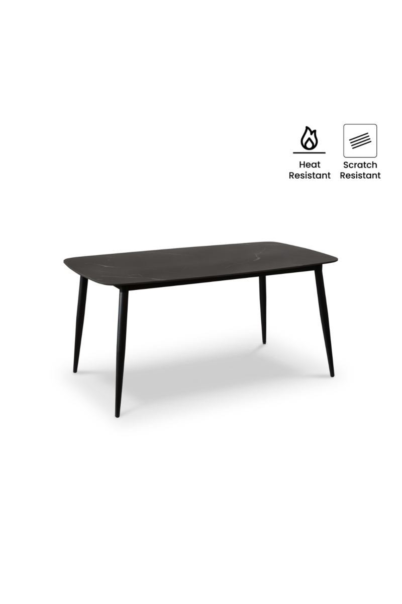 Freya Ebony Dining Table 160cm
