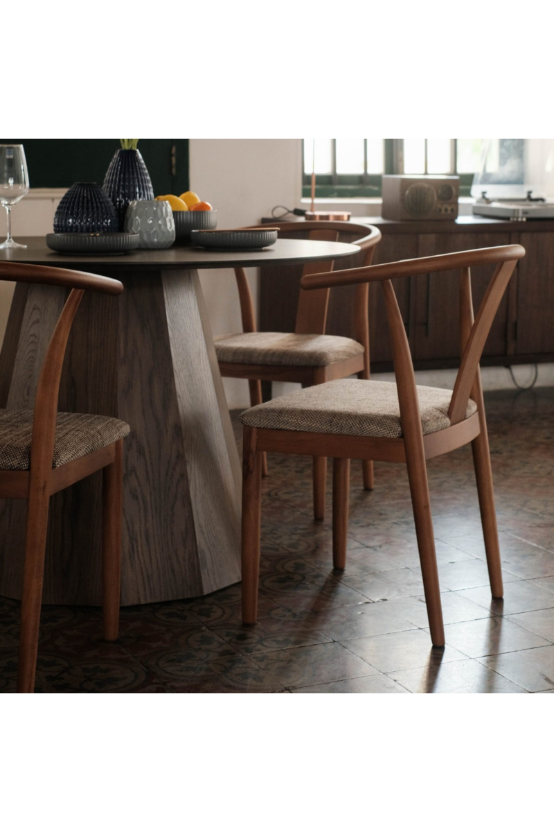 Ming Vintage Brown Dining Chair