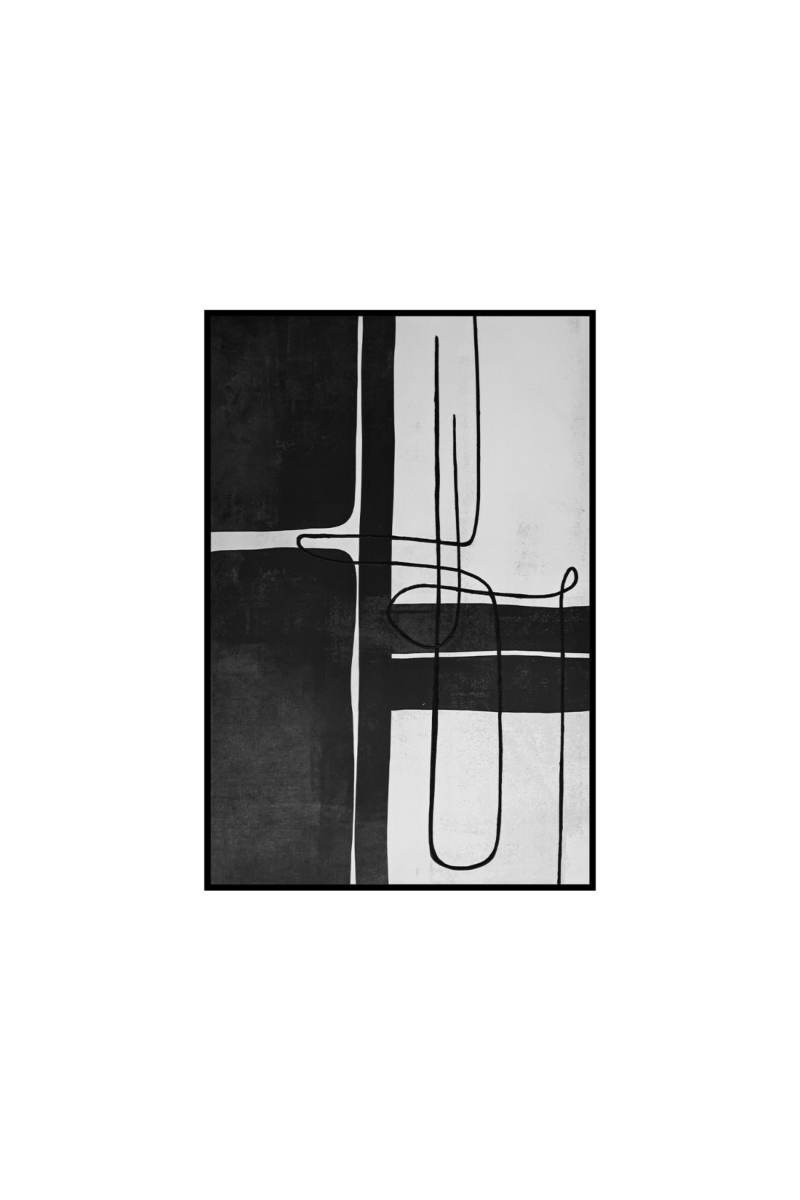 Framed Canvas 60x90cm - Black & White
