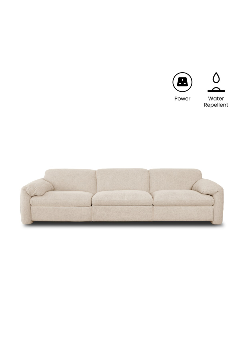 Kimberly Light Grey 4 Seater Power Reclining Sofa
