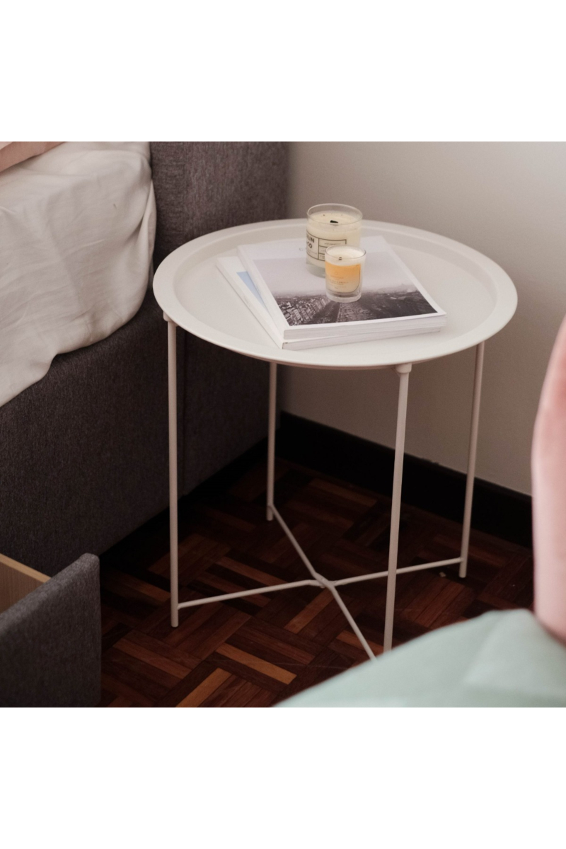 Yanis White Tray Table